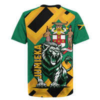 Jamaica Lion Rugby Jersey Coat Of Arms - Sporty Style