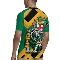 Jamaica Lion Rugby Jersey Coat Of Arms - Sporty Style