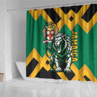 Jamaica Lion Shower Curtain Coat Of Arms - Sporty Style