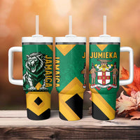 Jamaica Lion Tumbler With Handle Coat Of Arms - Sporty Style