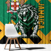 Jamaica Lion Window Curtain Coat Of Arms - Sporty Style
