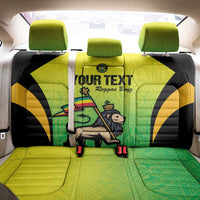Custom Jamaica Football Back Car Seat Cover Go Reggae Boyz