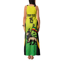 Custom Jamaica Football Family Matching Tank Maxi Dress and Hawaiian Shirt Go Reggae Boyz