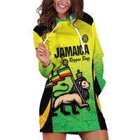 Custom Jamaica Football Hoodie Dress Go Reggae Boyz
