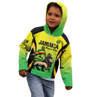 Custom Jamaica Football Kid Hoodie Go Reggae Boyz