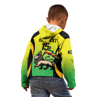 Custom Jamaica Football Kid Hoodie Go Reggae Boyz