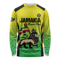 Custom Jamaica Football Long Sleeve Shirt Go Reggae Boyz