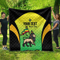 Custom Jamaica Football Quilt Go Reggae Boyz