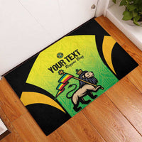 Custom Jamaica Football Rubber Doormat Go Reggae Boyz