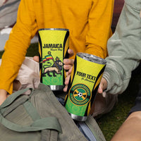 Custom Jamaica Football Tumbler Cup Go Reggae Boyz