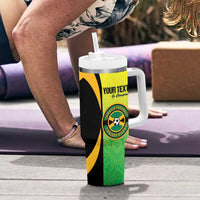 Custom Jamaica Football Tumbler With Handle Go Reggae Boyz