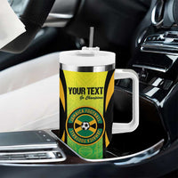 Custom Jamaica Football Tumbler With Handle Go Reggae Boyz