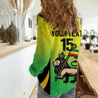 Custom Jamaica Football Women Casual Shirt Go Reggae Boyz