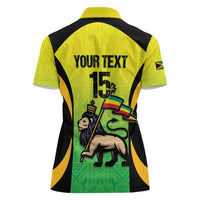 Custom Jamaica Football Women Polo Shirt Go Reggae Boyz
