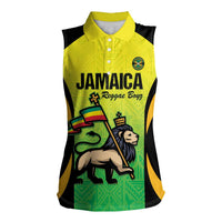 Custom Jamaica Football Women Sleeveless Polo Shirt Go Reggae Boyz