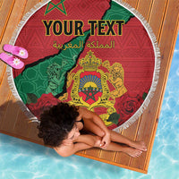 Personalised Morocco Beach Blanket Coat Of Arms With Rose