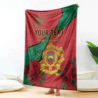 Personalised Morocco Blanket Coat Of Arms With Rose