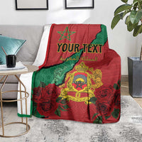 Personalised Morocco Blanket Coat Of Arms With Rose