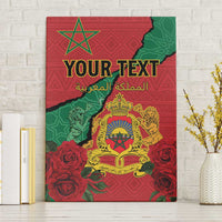 Personalised Morocco Canvas Wall Art Coat Of Arms With Rose