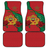 Personalised Morocco Car Mats Coat Of Arms With Rose
