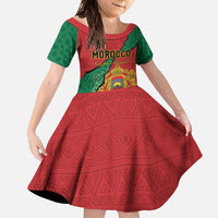 Personalised Morocco Family Matching Off Shoulder Maxi Dress and Hawaiian Shirt Coat Of Arms With Rose