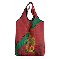 Personalised Morocco Grocery Bag Coat Of Arms With Rose