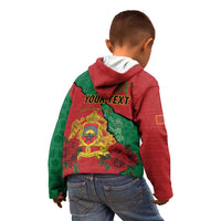 Personalised Morocco Kid Hoodie Coat Of Arms With Rose