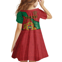 Personalised Morocco Kid Short Sleeve Dress Coat Of Arms With Rose
