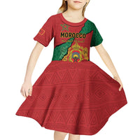 Personalised Morocco Kid Short Sleeve Dress Coat Of Arms With Rose