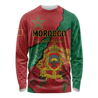 Personalised Morocco Long Sleeve Shirt Coat Of Arms With Rose