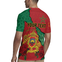 Personalised Morocco Rugby Jersey Coat Of Arms With Rose