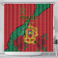 Personalised Morocco Shower Curtain Coat Of Arms With Rose