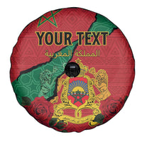 Personalised Morocco Spare Tire Cover Coat Of Arms With Rose