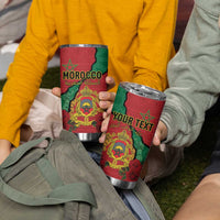 Personalised Morocco Tumbler Cup Coat Of Arms With Rose