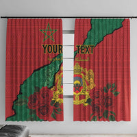 Personalised Morocco Window Curtain Coat Of Arms With Rose