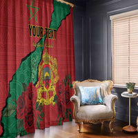 Personalised Morocco Window Curtain Coat Of Arms With Rose