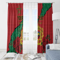 Personalised Morocco Window Curtain Coat Of Arms With Rose