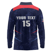 Namibia Cricket Custom Long Sleeve Polo Shirt Come On Eagles