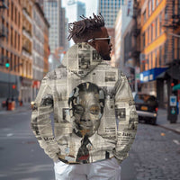 James Baldwin Hoodie Vintage Newspaper Style
