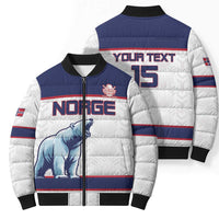 Custom Norway Ice Hockey 2026 Bomber Puffer Jacket Come On Polar Bears
