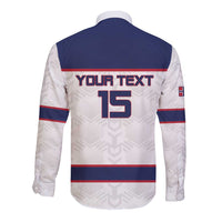 Custom Norway Ice Hockey 2026 Long Sleeve Button Shirt Come On Polar Bears