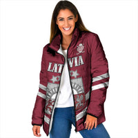 Custom Latvia Ice Hockey 2026 Padded Jacket Never Backs Down