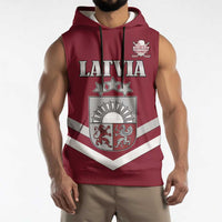 Custom Latvia Ice Hockey 2026 Sleeveless Hoodie Never Backs Down