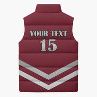 Custom Latvia Ice Hockey 2026 Sleeveless Puffer Jacket Never Backs Down
