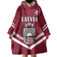 Custom Latvia Ice Hockey 2026 Wearable Blanket Hoodie Never Backs Down