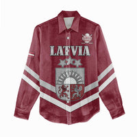 Custom Latvia Ice Hockey 2026 Women Casual Shirt Never Backs Down