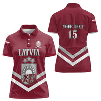 Custom Latvia Ice Hockey 2026 Women Polo Shirt Never Backs Down