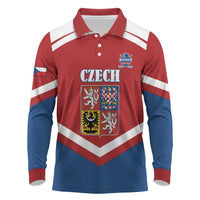 Custom Czech Ice Hockey 2026 Long Sleeve Polo Shirt Go Champions
