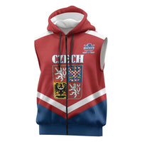 Custom Czech Ice Hockey 2026 Sleeveless Zip Hoodie Go Champions