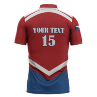 Custom Czech Ice Hockey 2026 Zipper Polo Shirt Go Champions